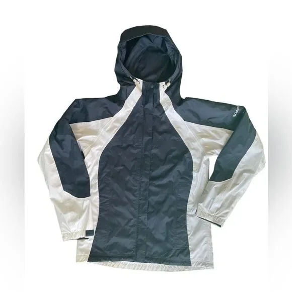 Columbia Omni Tech Navy and White Windbreaker Jacket Sz Small     - Picture 4 of 12